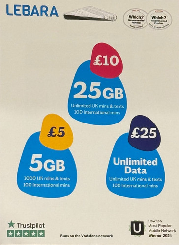 Lebara sim card pay you - sim,