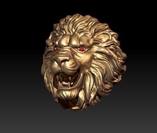 anello leone oro giallo 18kt
