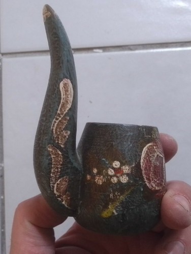 Vecchia pipa decorata - vecchia, (stile