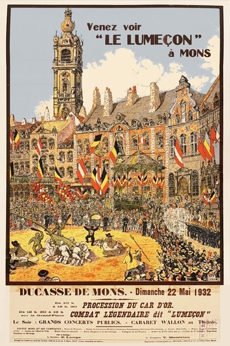 Fête lumeçon mons 1932 - lumeçon,
