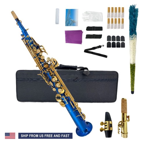 Sassofono soprano dritto blue - sassofono,