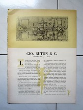GIO.BUTON & C.-MONOGRAFIA IND.LE-MERCURIO D'ORO 1962-RITAGLIO-5 fogli