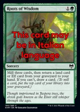 MTG 4x ROOTS OF WISDOM EXC - RADICI DELLA SAGGEZZA - KHM - MAGIC