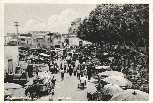 Ef574 cartolina angri piazza - cartolina,