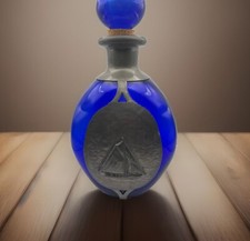 Decanter peltro blu cobalto