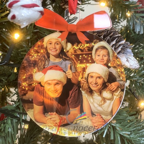 Pallina buon natale famiglia - pallina,