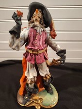 Figurina Vintage Cyrano de Bergerac Capodimonte Moschettiere Firmata Cucci 12"
