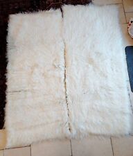 Coppia Tappeti/scendiletto Flokati in pura lana originale made in Greece shaggy