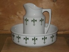 ANTICO LAVAMANI IN PORCELLANA BROCCA CON CATINO