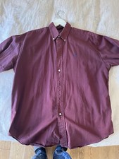 Camicia Polo Ralph Lauren uomo- Taglia L- Rosso Bordeaux- Usato Condizioni Buone