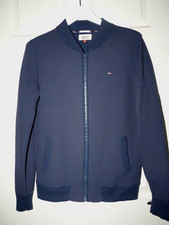 Maglione con cappuccio in denim Tommy Hilfiger cerniera intera taglia M - originale americano