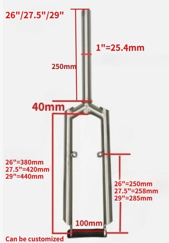 Forcella bici mtb dritta