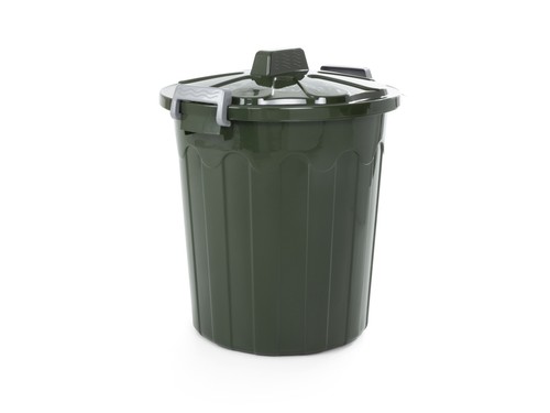 Bidone coperchio 50lt verde - bidone,