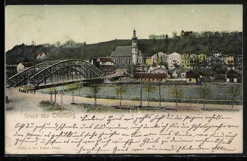 Cartolina trostberg ponte con - trostberg,,