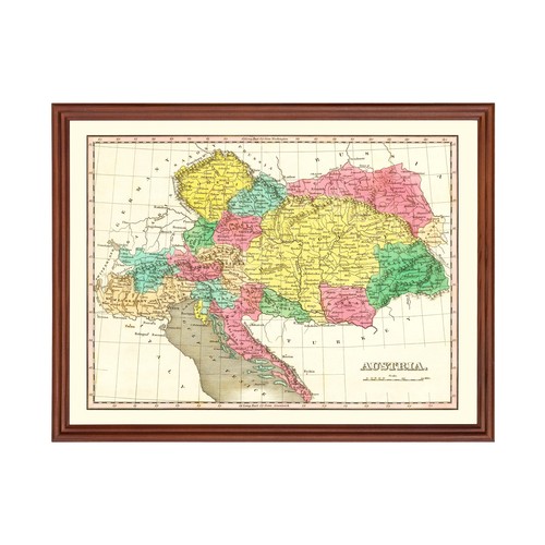 Vecchia mappa dell - vecchia, dell'austria