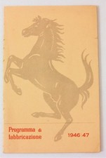 PROGRAMMA FABBRICAZIONE FERRARI 1946/47 BROCHURE RISTAMPA 1992
