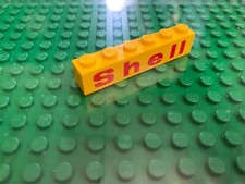 LEGO (3009) 1x6 - 1 Mattoncino SHELL GIALLO YELLOW DECORATED Brick Basic Steine