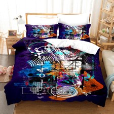 Set copripiumino colorato stile disegno 2/3 pezzi set biancheria da letto federa tutte le misure N1