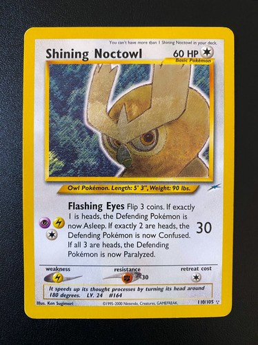 Pokemon shining noctowl holo - pokemon,
