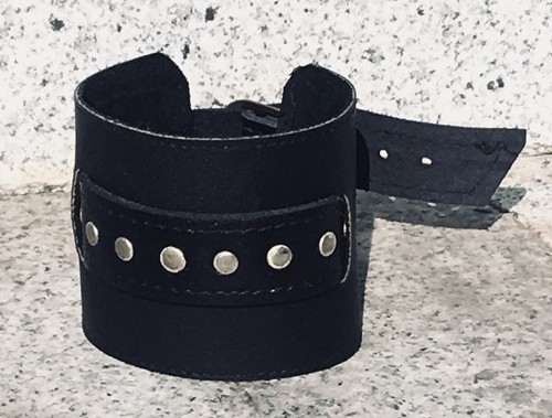 Bracciale pelle con - bracciale,