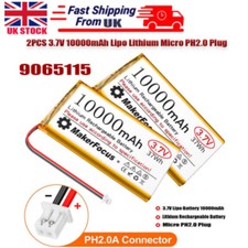 2PCS 3.7V 10000mAh Ricarica