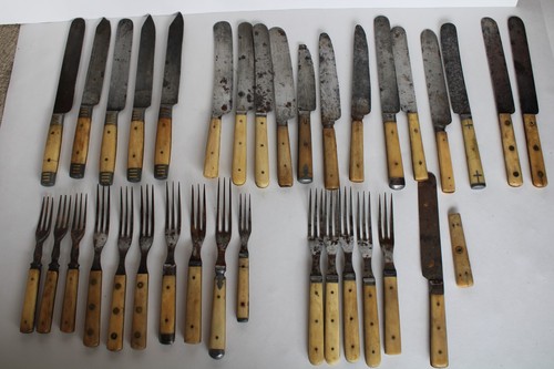 Antico coltello forchette - e,