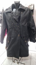 womens black leather coat