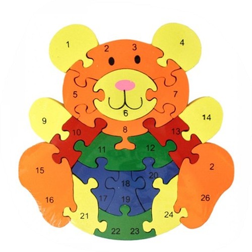 Puzzle legno forma di - 3d,