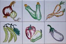 CERAMICA VIETRI MATTONELLE CM 15X15 DECORATE A MANO 4-8-12 PEZZI A TUA SCELTA