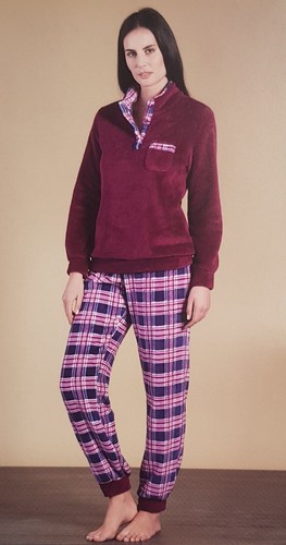 Pigiama serafino donna pile - pigiama,