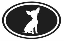 CHIHUAHUA OVAL VINYL DECAL