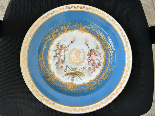 Antico piatto sevres chateau - sevres,