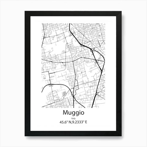 Muggio italy minimalist - minimalist, map