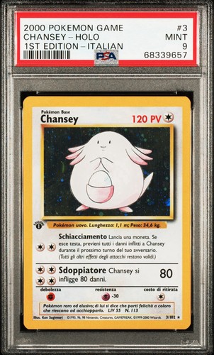 Pokemon psa chansey holo - psa, 9