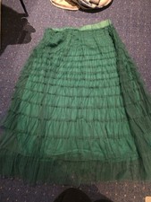 Gonna a rete in tulle verde