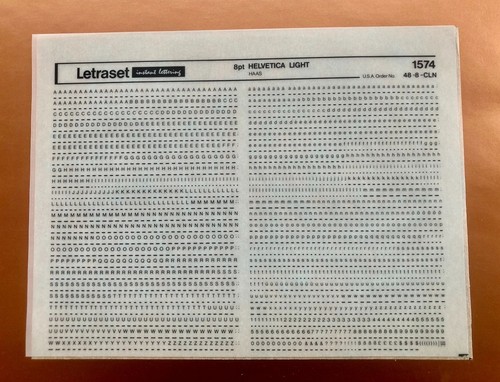 Letraset 1574 helvetica - letraset, light