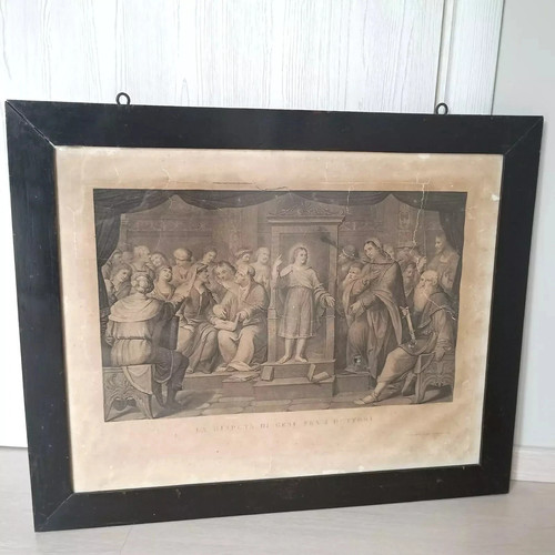 Antico quadro incisione - , su