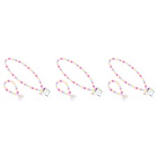 3 Sets  2pcs Kids Decorative Bracelet Necklace Set Plastic Beads Bracelet Kit