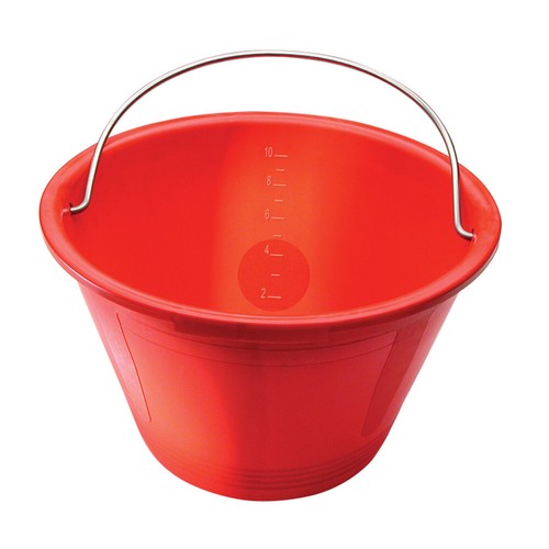 Secchio rosso plastica - secchio, in