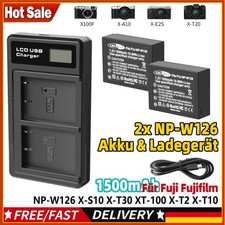 2x NP-W126 batteria + doppio