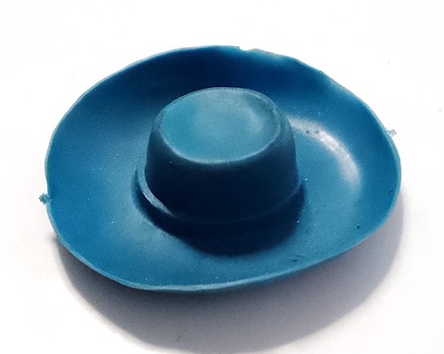 Cappello gomma blu - cappello, in