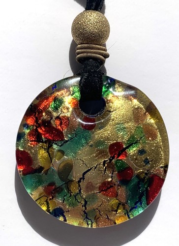 Collana con ciondolo vetro - ciondolo, in