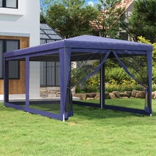 Tenda per feste blu 3x6 m con