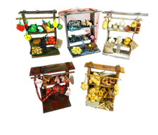 Banchi Mestieri per Pastori Alti Cm 7/10 Macellaio Salumiere Pescivendolo