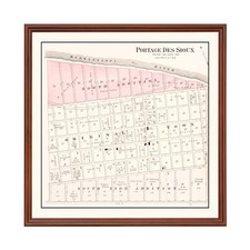 Vecchia mappa di Portage des