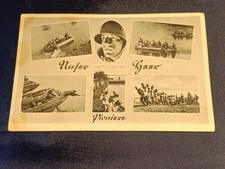 Foto militare tedesca cartolina ww2 pionieri elmetto maschera antigas  N3.1-3