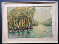 Paesaggio metà secolo - , dipinto