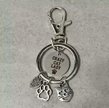 Portachiavi Gatto Donna Uomo Auto Ciondolo Bomboniera Argento Tib 0065