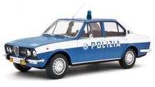 MODELLINO AUTO STATICO LAUDO RACING ALFA ROMEO ALFETTA 1.8 1976 POLIZIA 1:18
