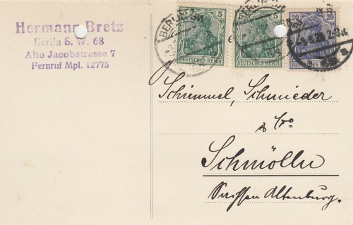 Berlino cartolina 1920 - berlino,,